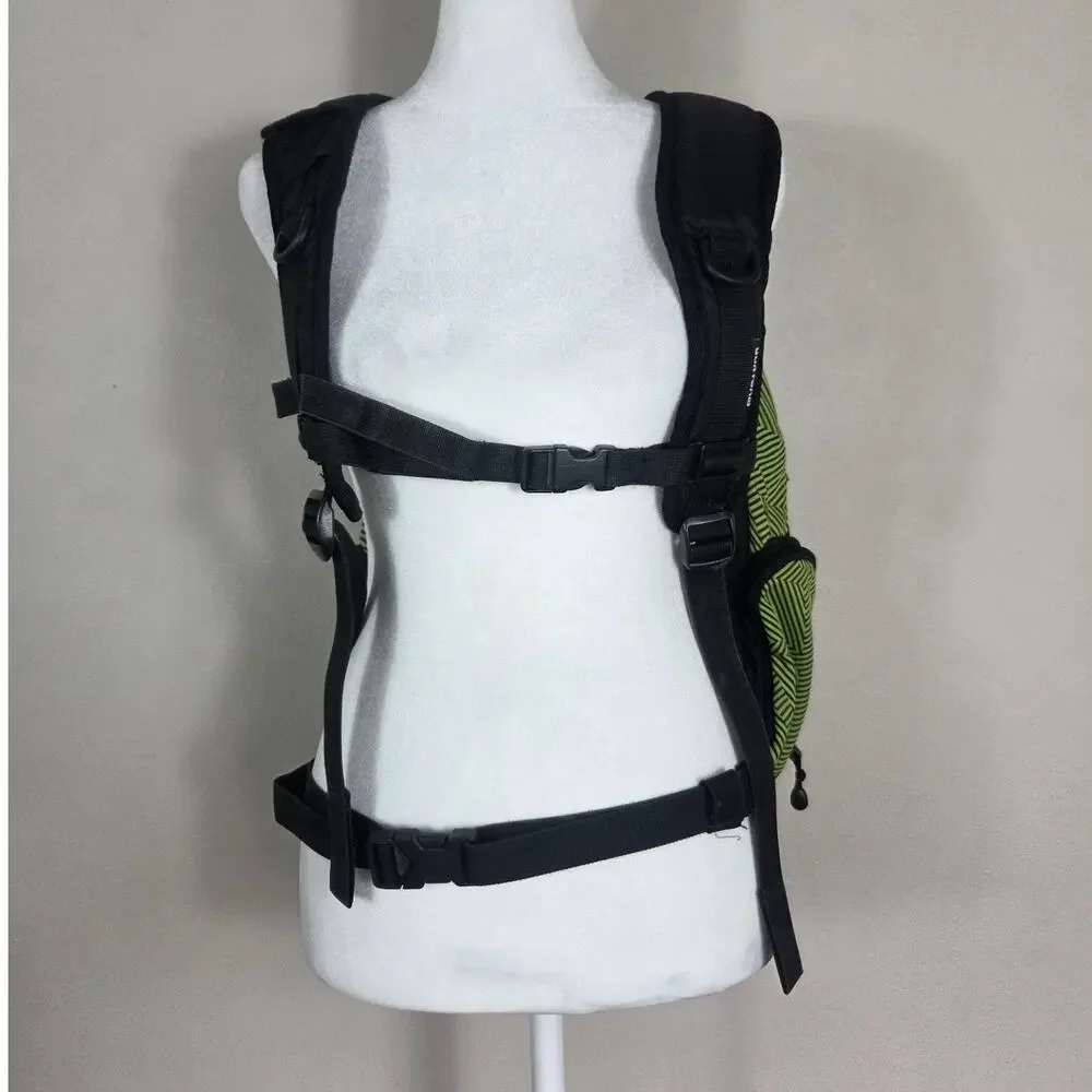 Burton Vintage Snowboard Backpack Daypack Green & Black Purple Interior